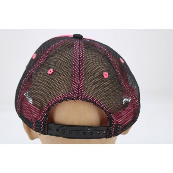 Hooters Black Pink Floral Ball Cap OSFM - Picture 4 of 6